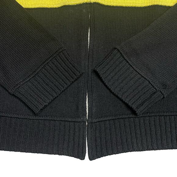 ST JOHN Color Block Knit Zip Up Sweater - Picture 8 of 9